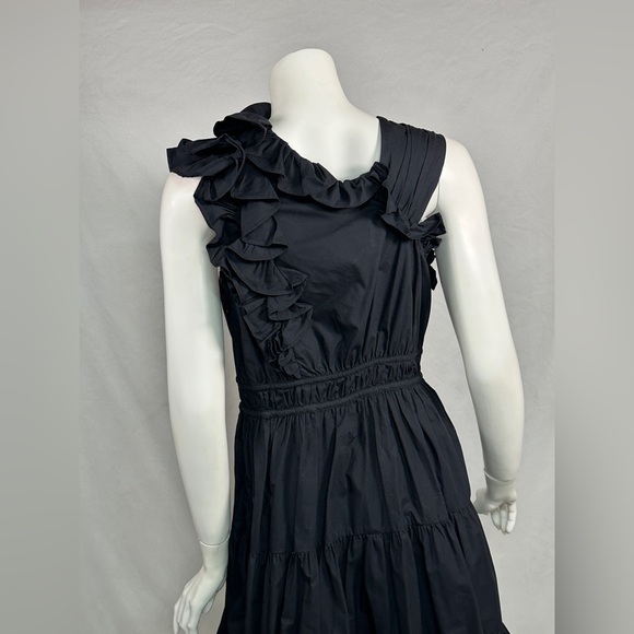 Ulla Johnson Size 10 Elegant Black Ruffle Dress - Picture 4 of 13
